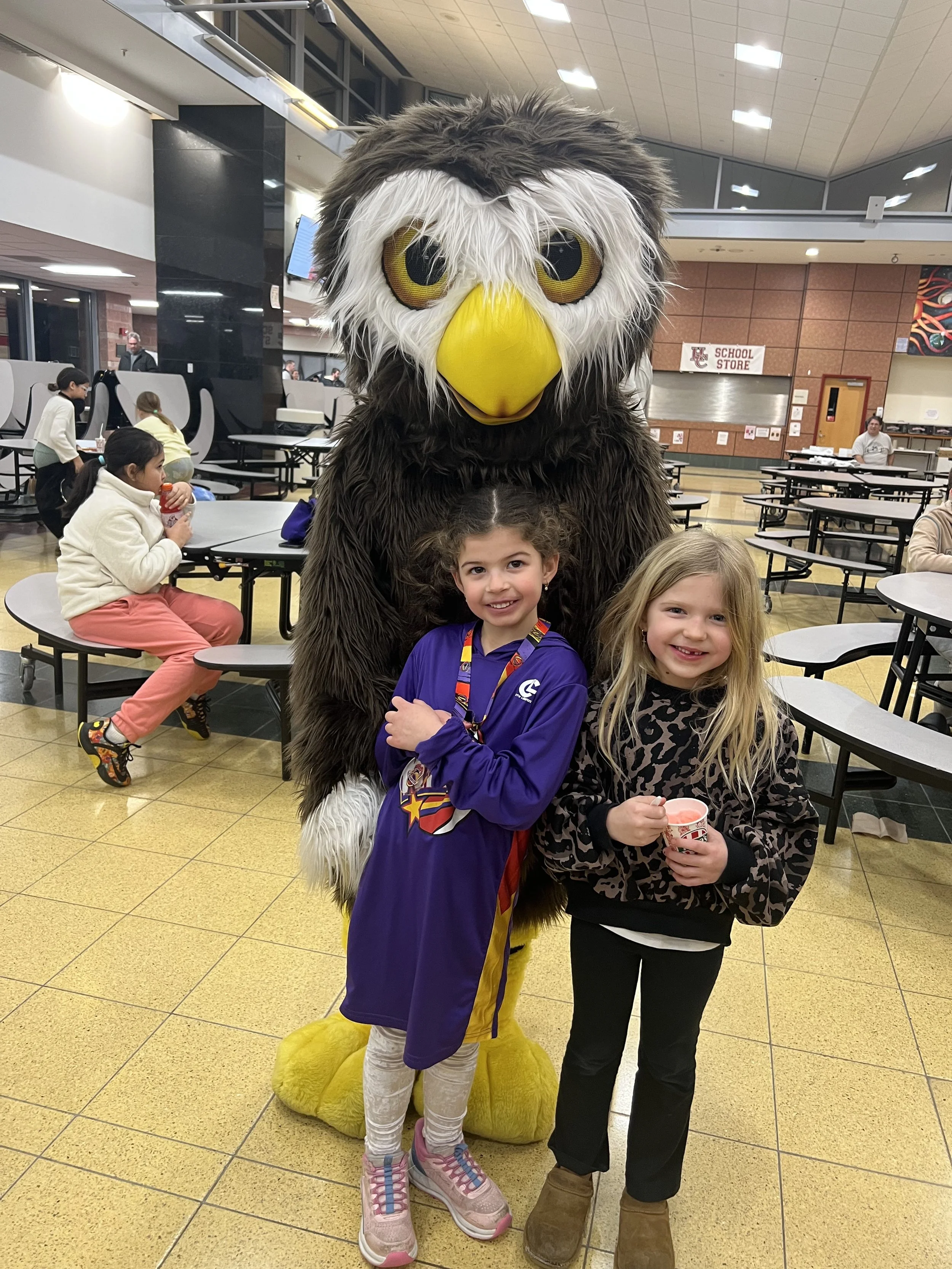 Owlbert & Two girls.JPEG