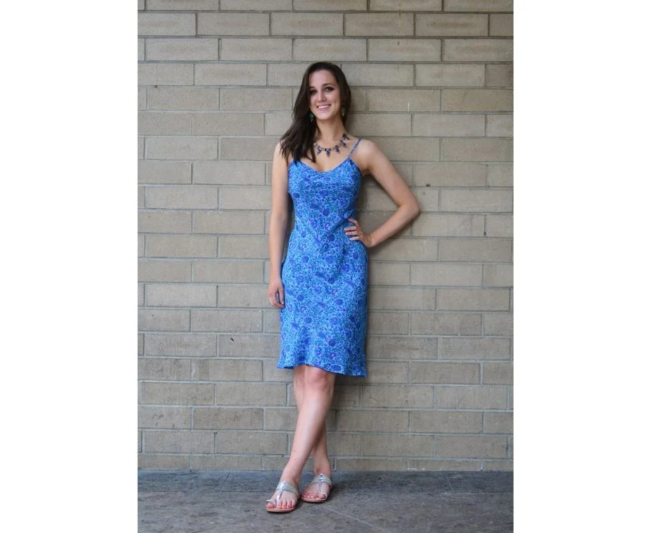 Paisley Silk Slip Dress