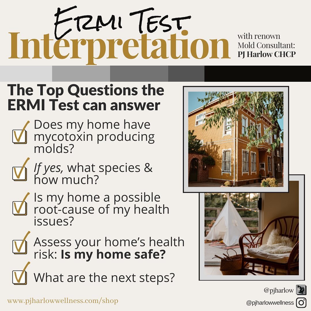 Before we can even begin to create a healthy home, we have to evaluate the existing exposures, risk level &amp; overall mold burden in a space.⁣
⁣
✅WHAT TEST IS BEST TO START WITH?⁣
⁣
Of all the tests out there, we recommend the ERMI Test to gauge a 