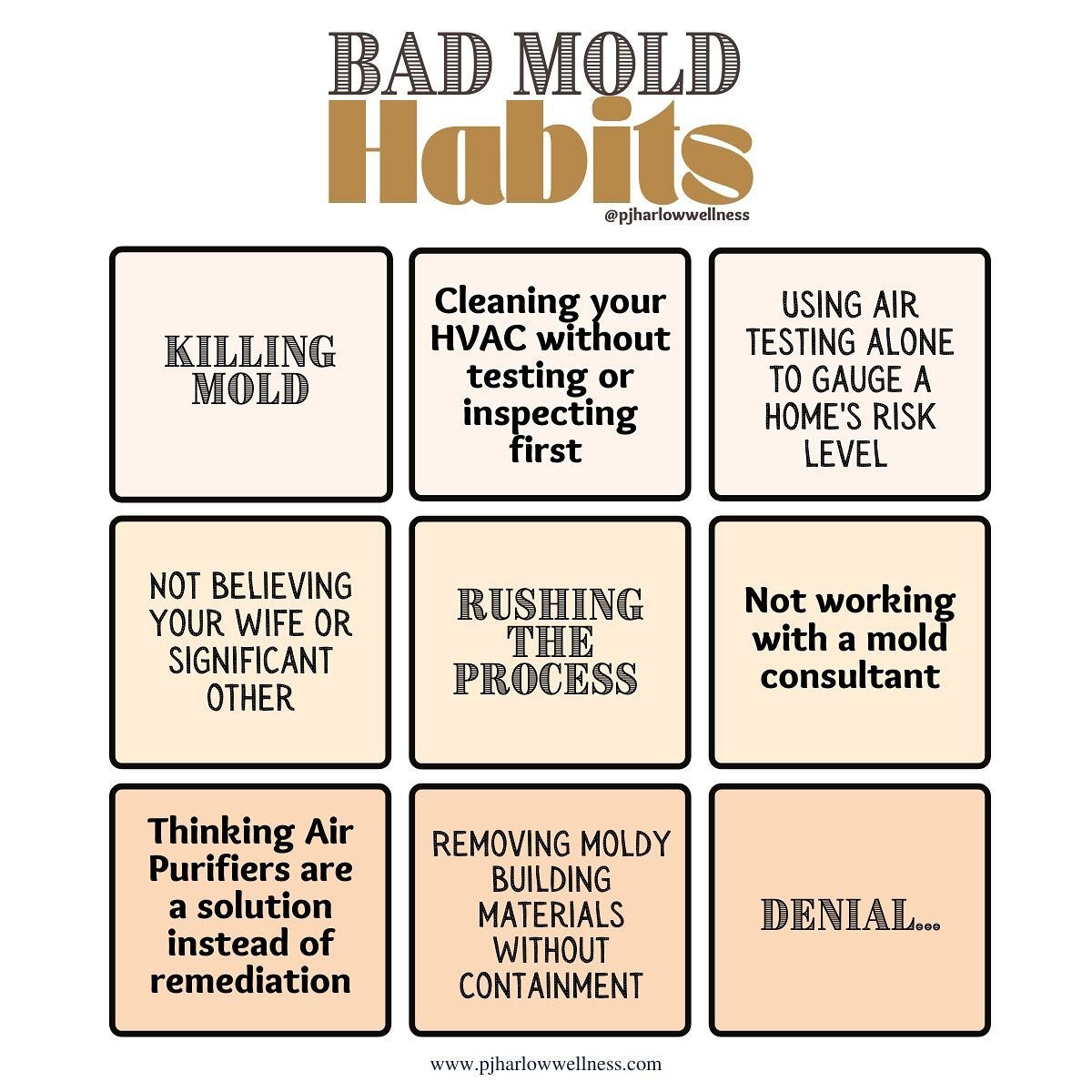 Does any of this sound familiar? ⁣Talk to us!👇🏼
⁣
#moldremediation #moldtoxicity #moldillness #toxicmold #homehealth #healthyhome #healthyhomes #renovation #waterleak #hvac #hvactechnician #cleanair #bathroomremodel #kitchenremodel #homedesign #hom