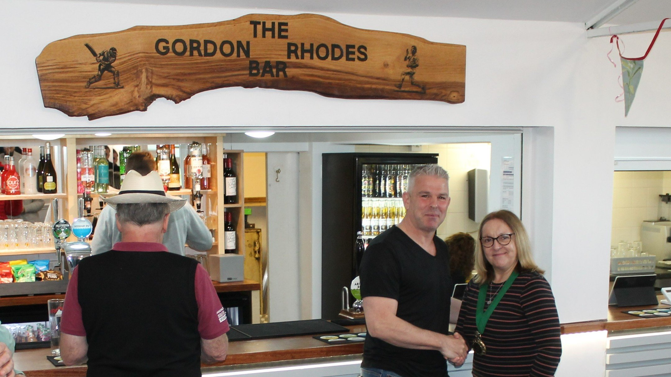 Thank you to all who attended the opening of the new Gordon Rhodes Bar in our newly refurbished club house last night. 

All enjoyed the fantastic new bar with tasty food provided by our new pizza oven and live music from @markcroftsofficial 

The ba