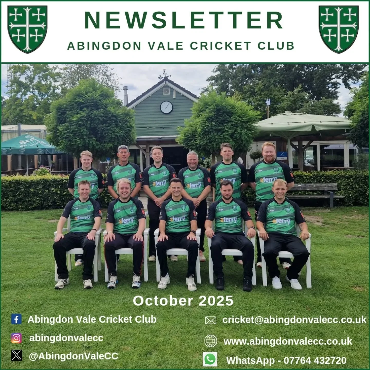Please see the latest edition of the AVCC Newsletter (October 2025) to catch up on all the news from a successful end of season for our club, both on and off the pitch.