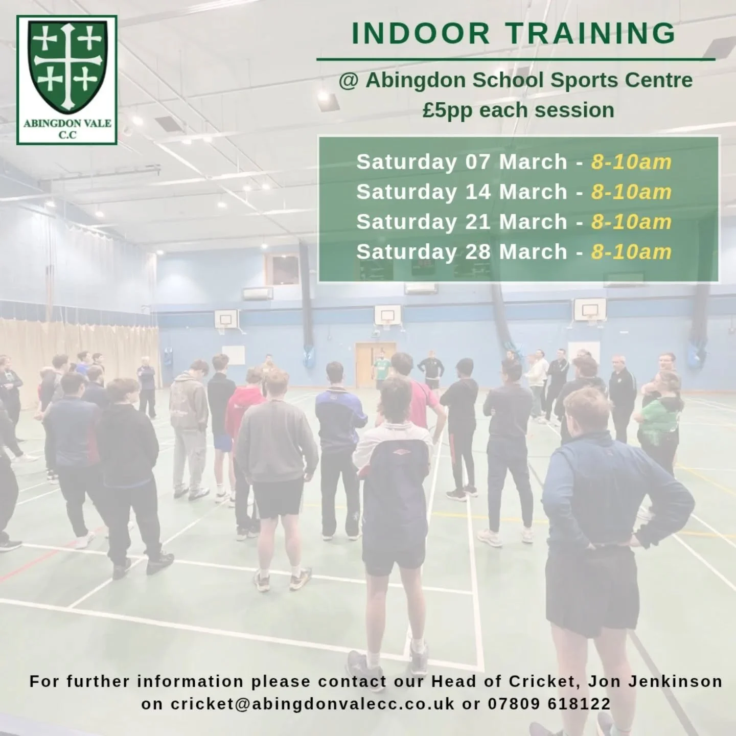 The next phase of our winter indoor training starts again next Saturday, and runs for the next 4-weeks.

We have seen excellent attendance during the first phase of training with over 70 members from our senior, women's and junior squads attending so