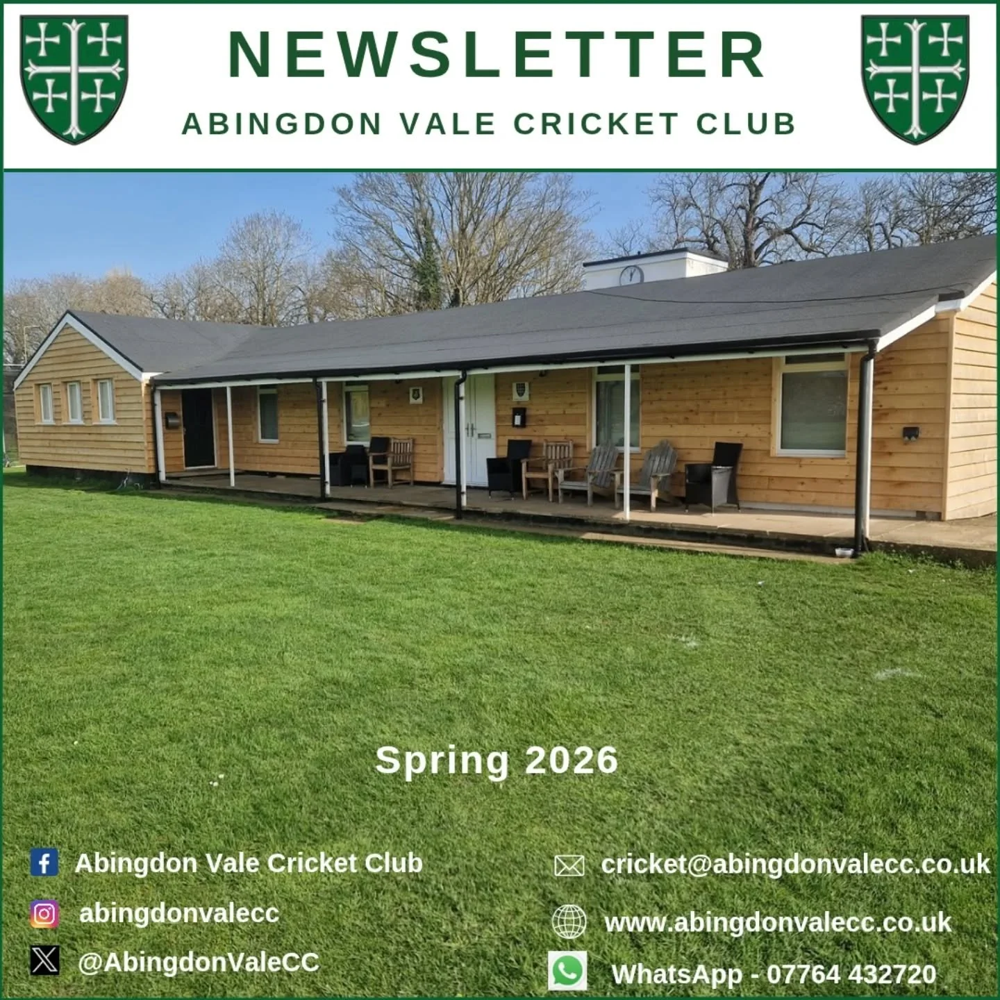 Please see the latest edition of the AVCC Newsletter (Spring 2026). 

Catch up on all the news from a busy winter as we look ahead to the start of the new season.