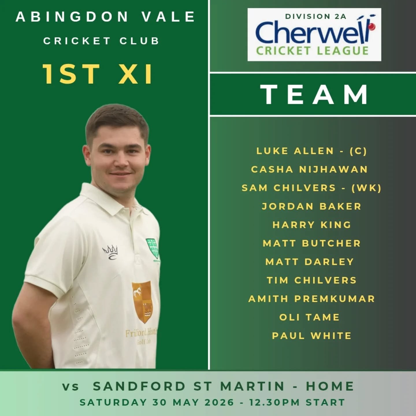 Matchday 4 - Good luck to our four teams and all also to those who are playing for others clubs in the Player Pool this weekend.