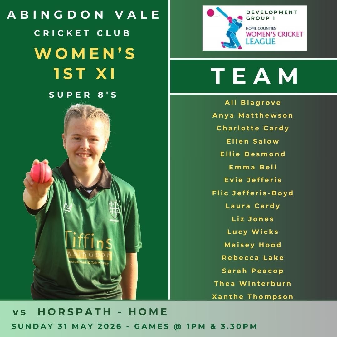 Last weekend of the Super 8&rsquo;s for our Women today! Double header against Horspath, with a hope to continue last weeks performances! Come down and support in the sunshine!!