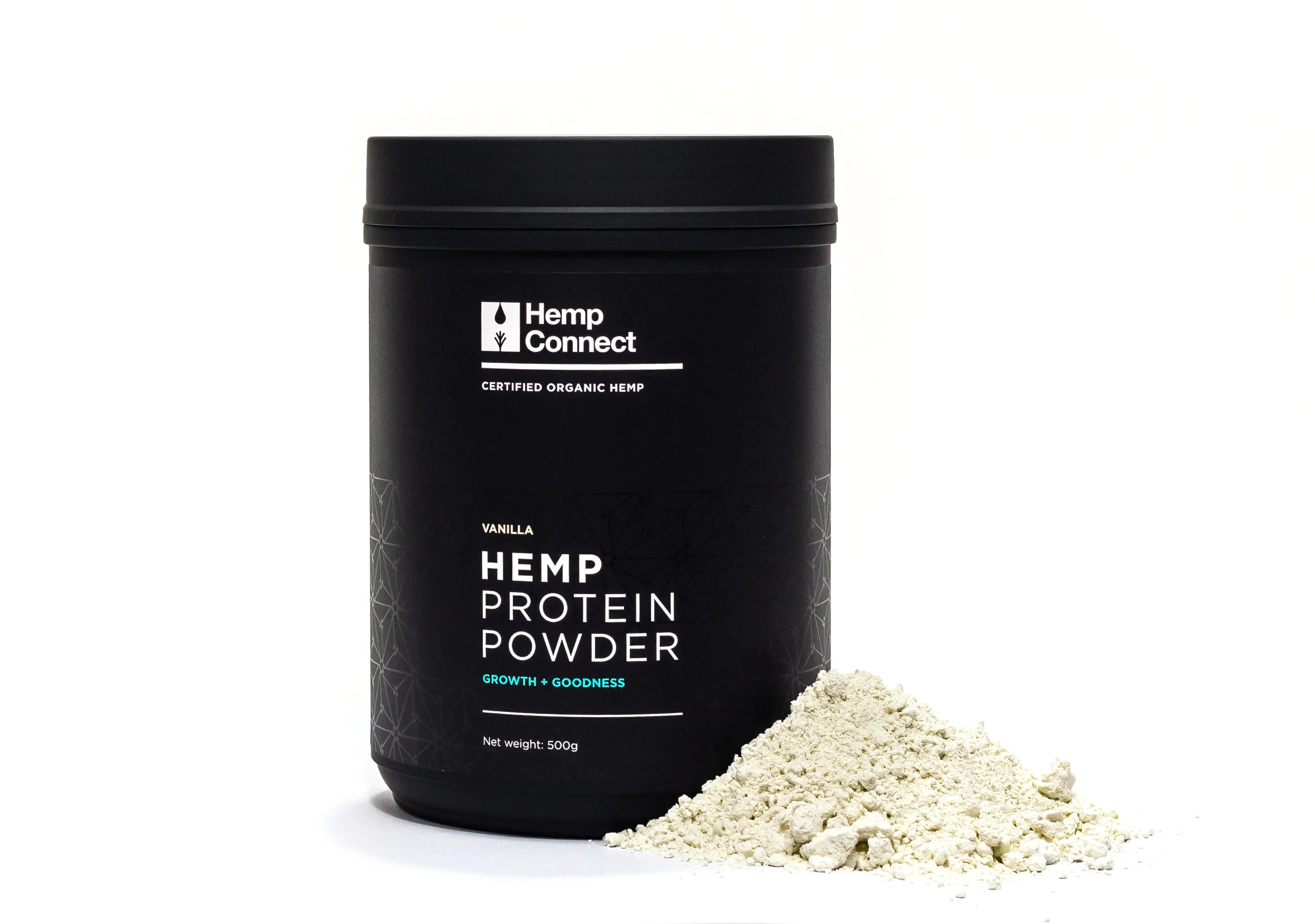 hemp connect vanilla hemp (plant based) protein powder 500g tub