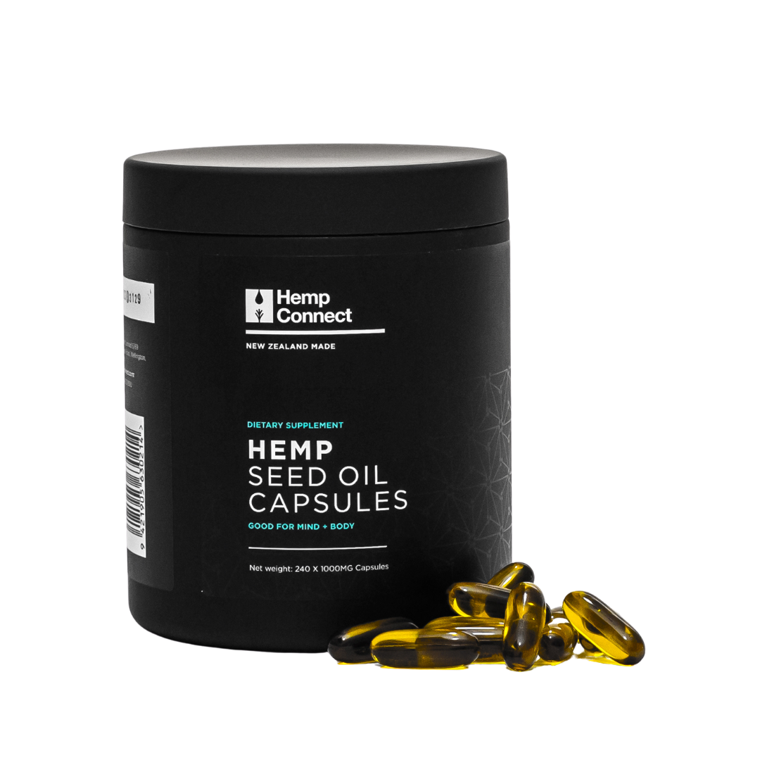 hemp connect NZ Made NZ Grown Dietary Supplement Hemp Seed Oil 240s