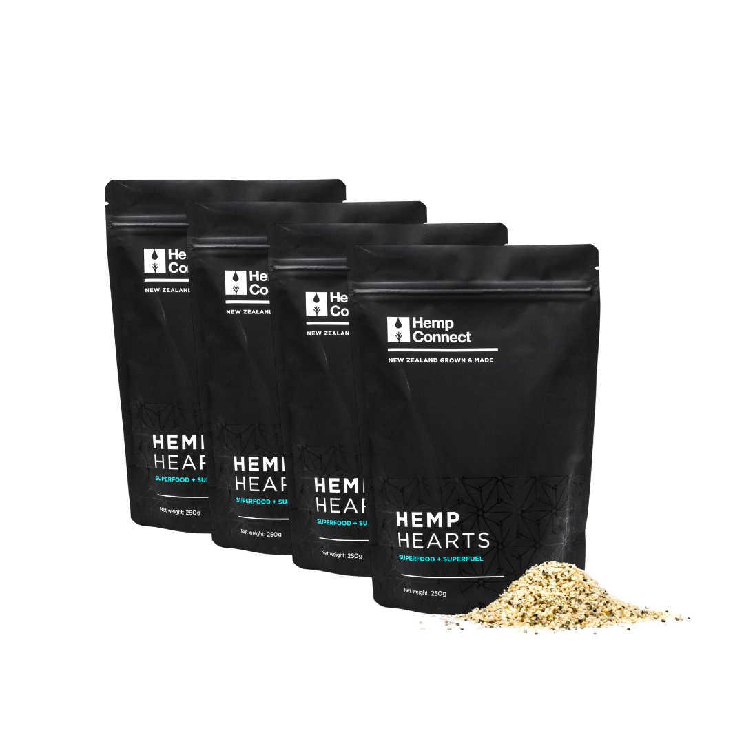 New Zealand Grown Hemp Hearts 4 x 250g pouches