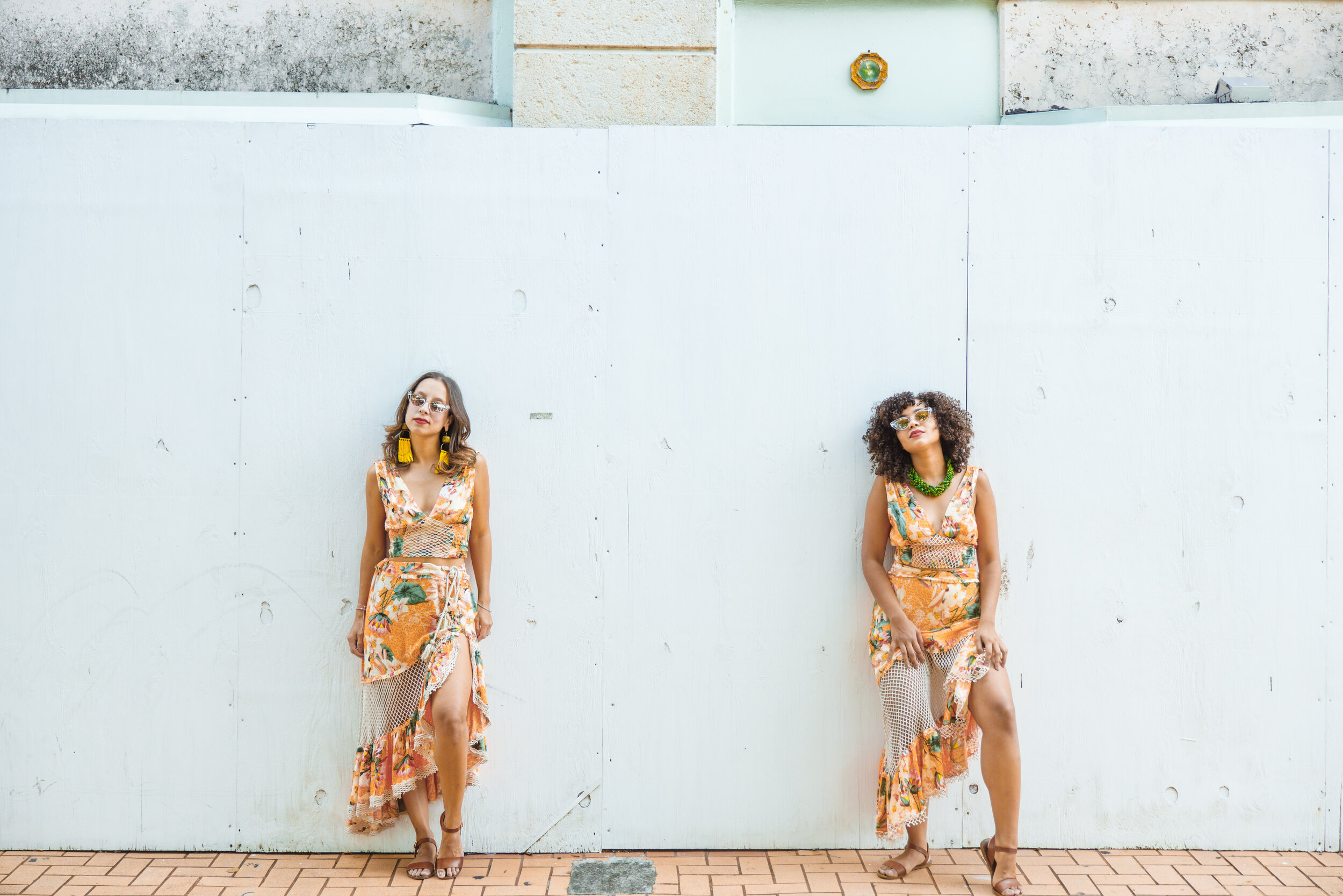 Sunkissed Tropical Print Set - Top and Skirt 