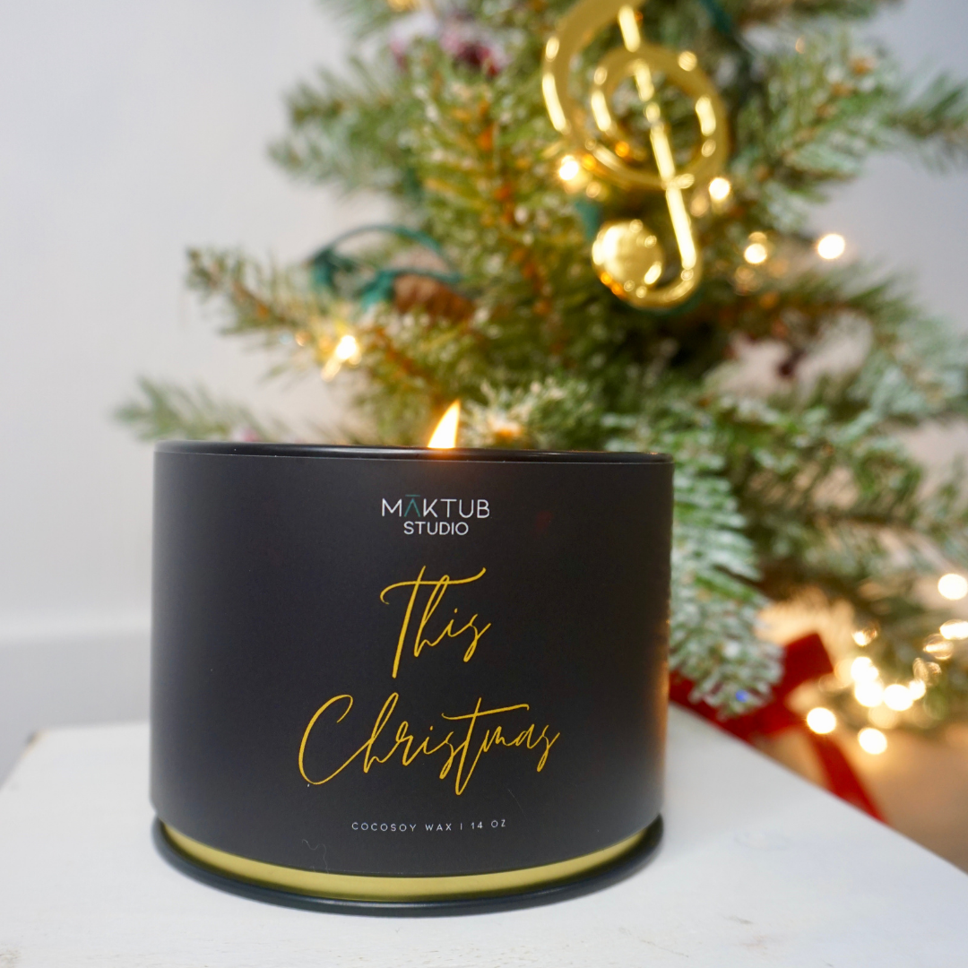 This Christmas candle by MĀKTUB studio