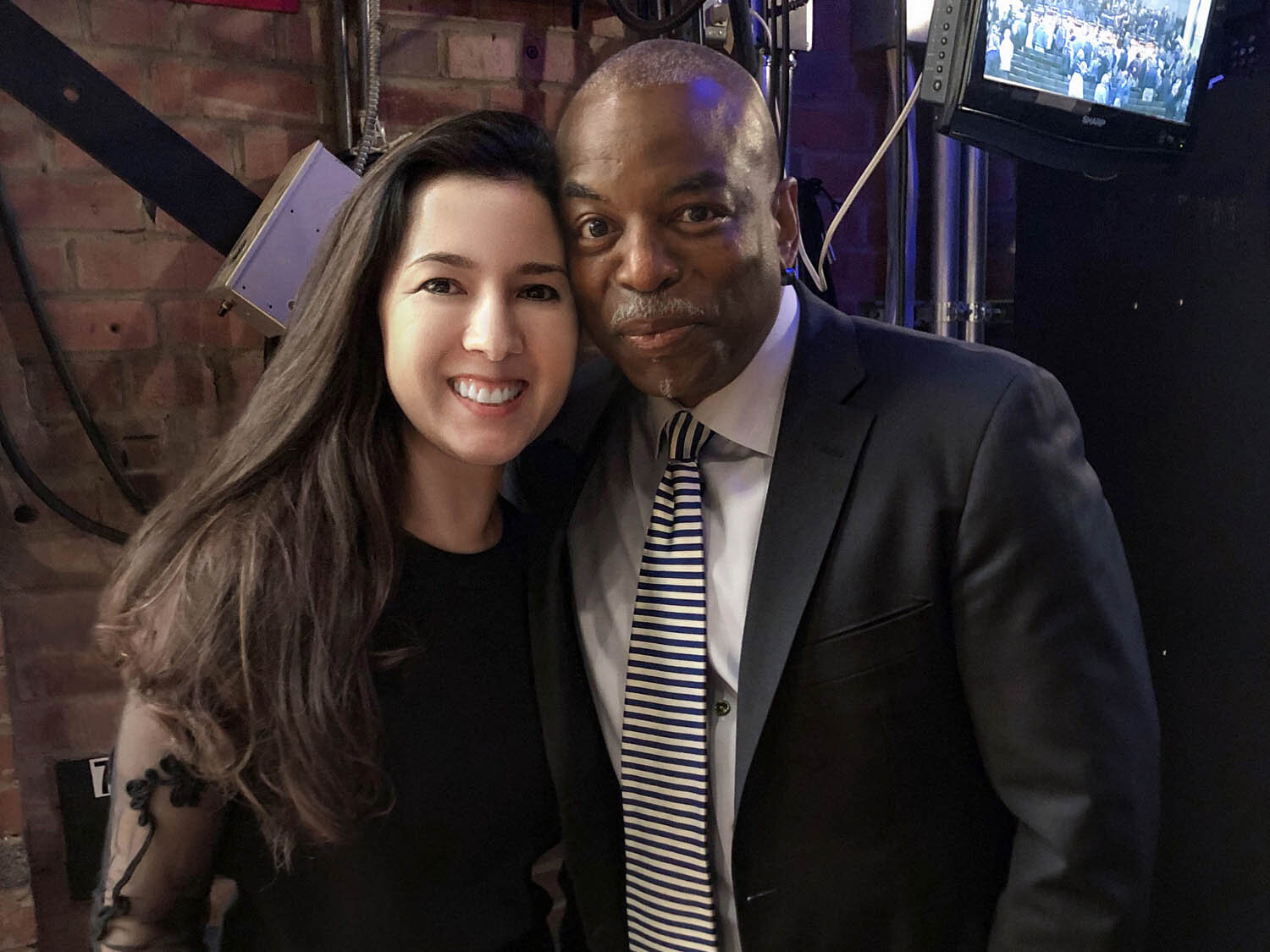   After a performance with actor Levar Burton  