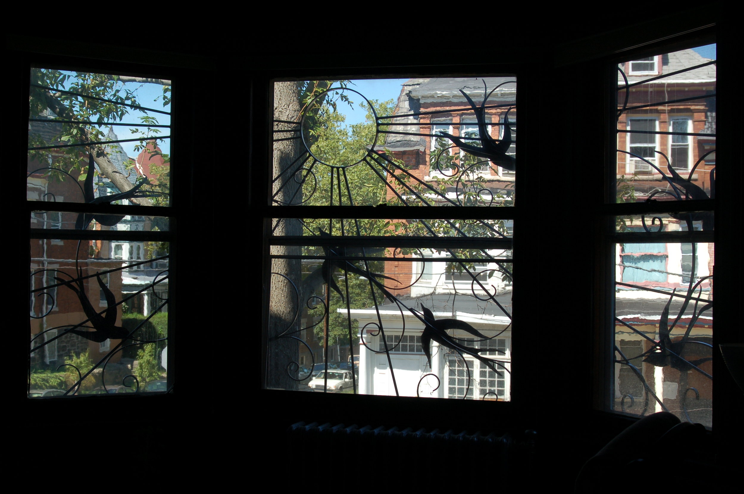 SWALLOWS WINDOW GRILL - private residence, Pine St. Philadelphia, PA