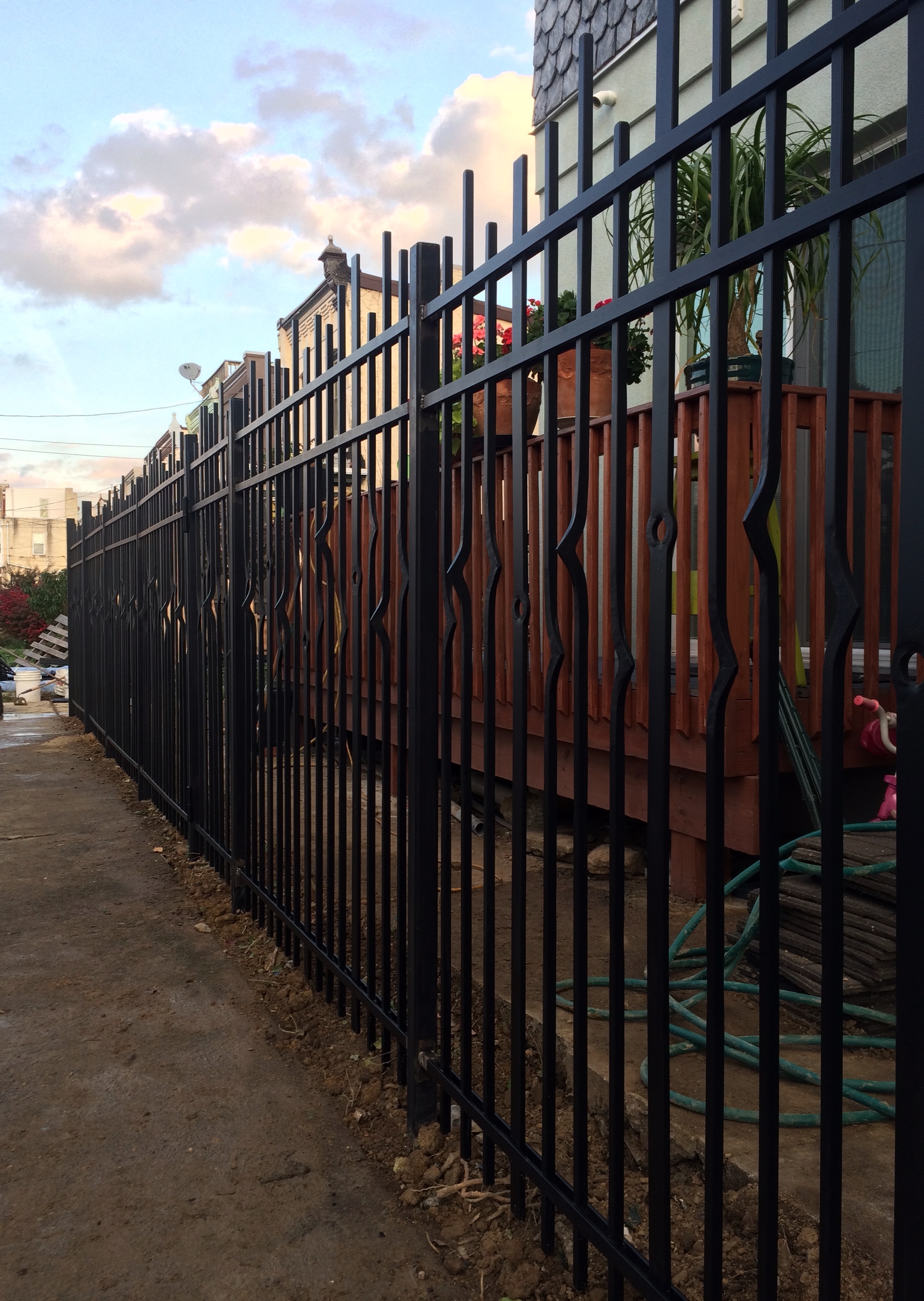 FORGED IRON FENCE - private residence, Pentridge St., Philadelphia PA