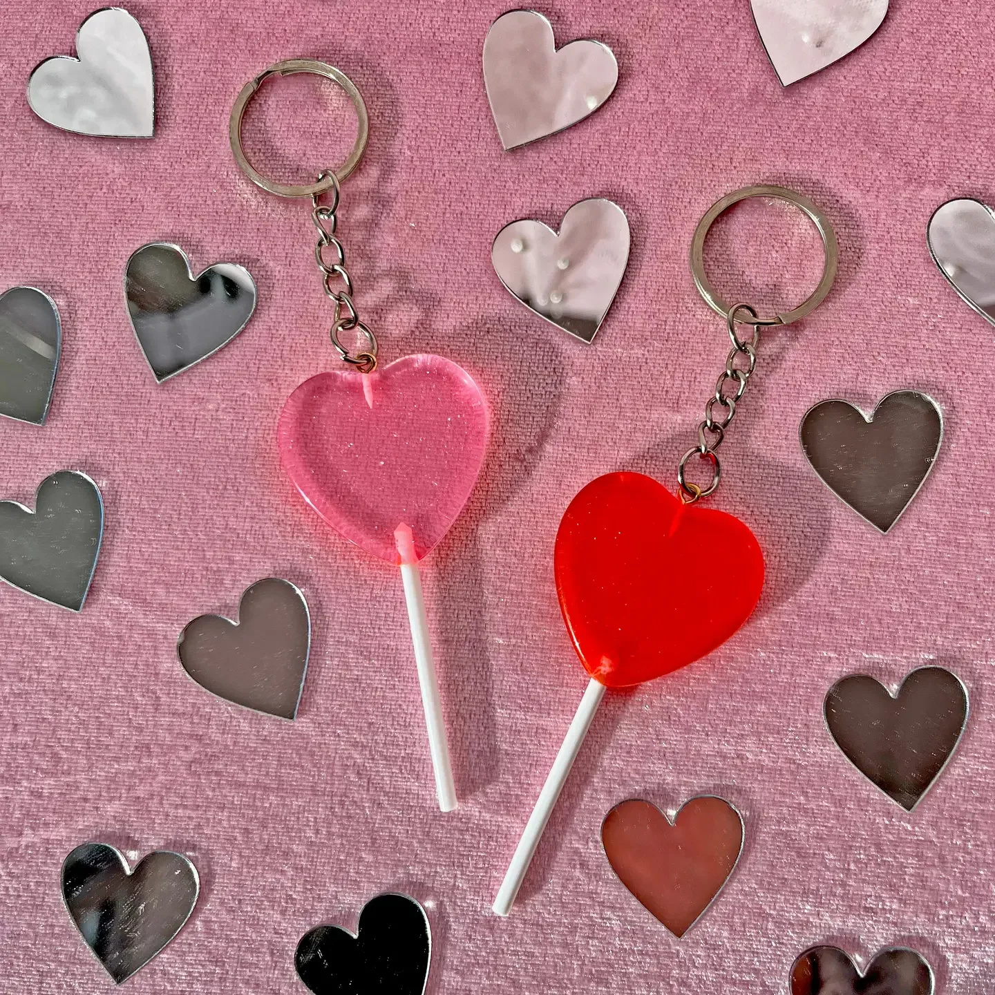 Heart Lollipop Keychain