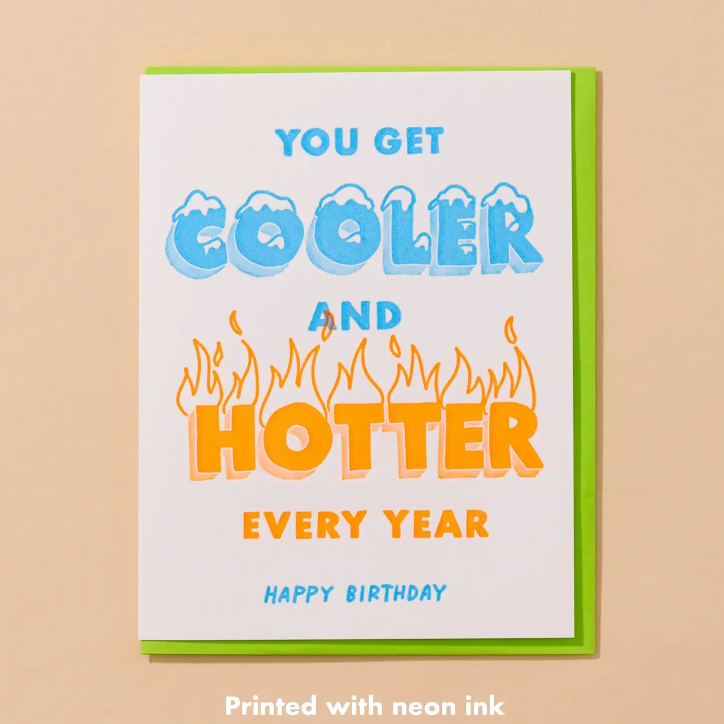 Cooler/Hotter Birthday Card