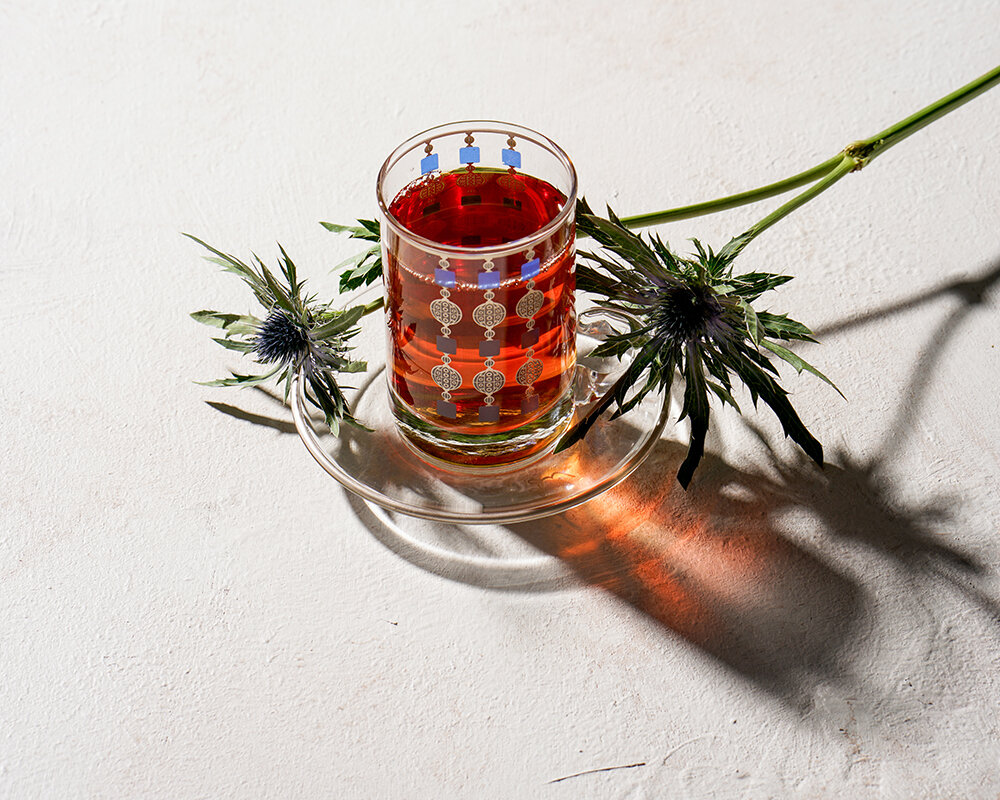 Tea Glasses & Saucer