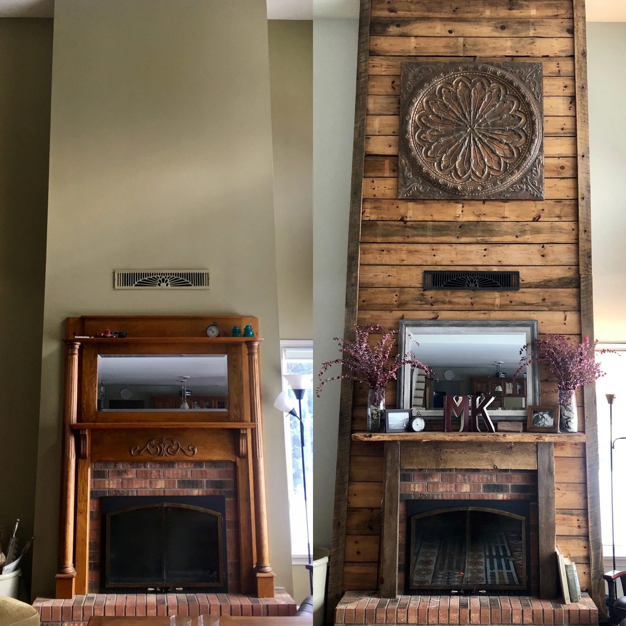 Shiplap Fireplace Update