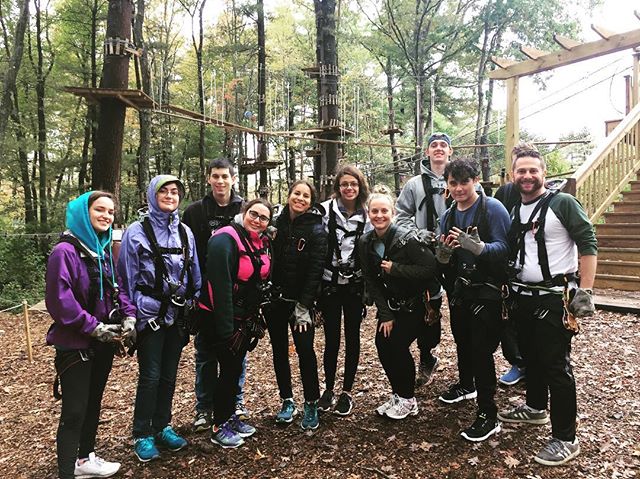 Climbing to the top is never easy, but we believe it's within reach! 
#semesteroff #climb #treetopcanton #fun #adventure #gapyear #happiness #live #tree_lovers #fallfun #challengeaccepted✔ #highinthesky