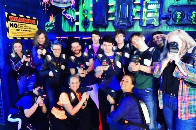 Game on! Just a little friendly competition. 
#semesteroff #gapyearlife #friendlycompetition #teambuilding #fun #joy #gameon #lasertagfun #happiness