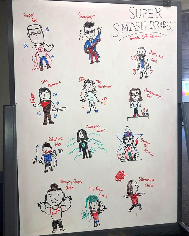 Meet the Super Smash Bros of Semester Off!  #semesteroff #gapyear #strongertogether #group #teambuilding #teamwork #caricatures #adventures #funtimes