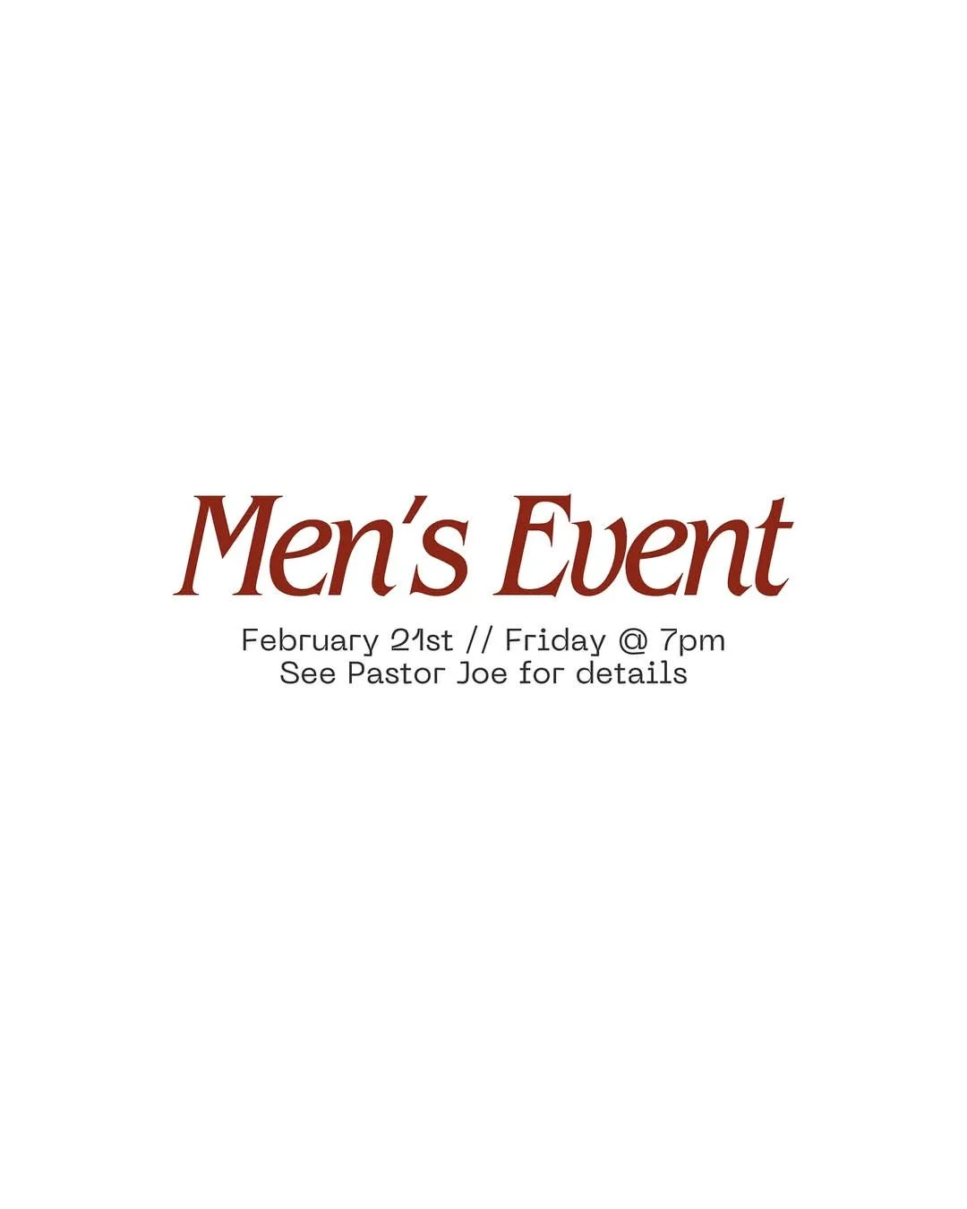 Men's Event 