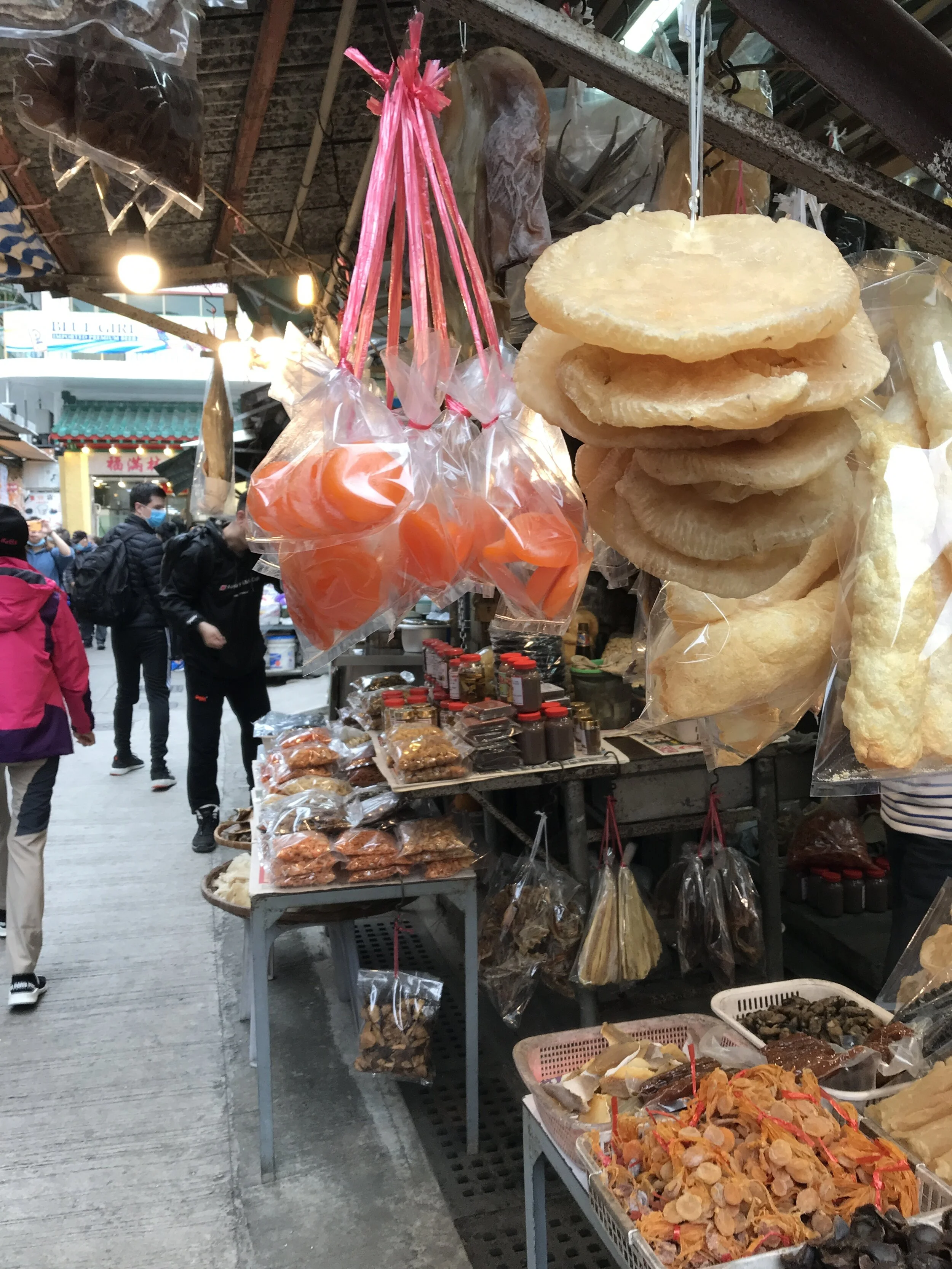 Dried seasfood sold at Tai-O Village