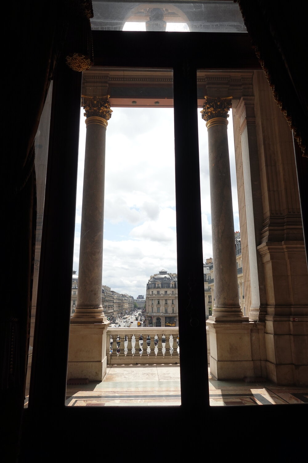 Views from Grand Foyer of Palais Garnier, Paris