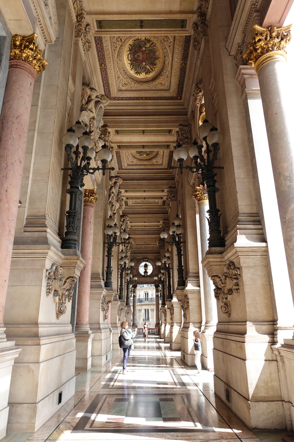 Exterior hallway of Palais Garnier, Paris