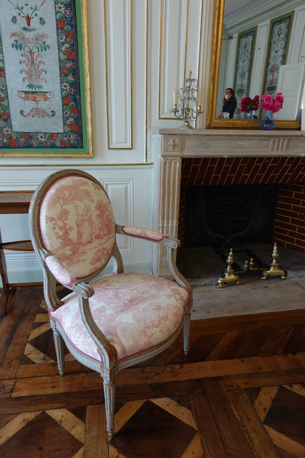 My favorite chair! Drawing Room of Chateau Chavaniac at Chavaniac-Lafayette, Auvergne, France