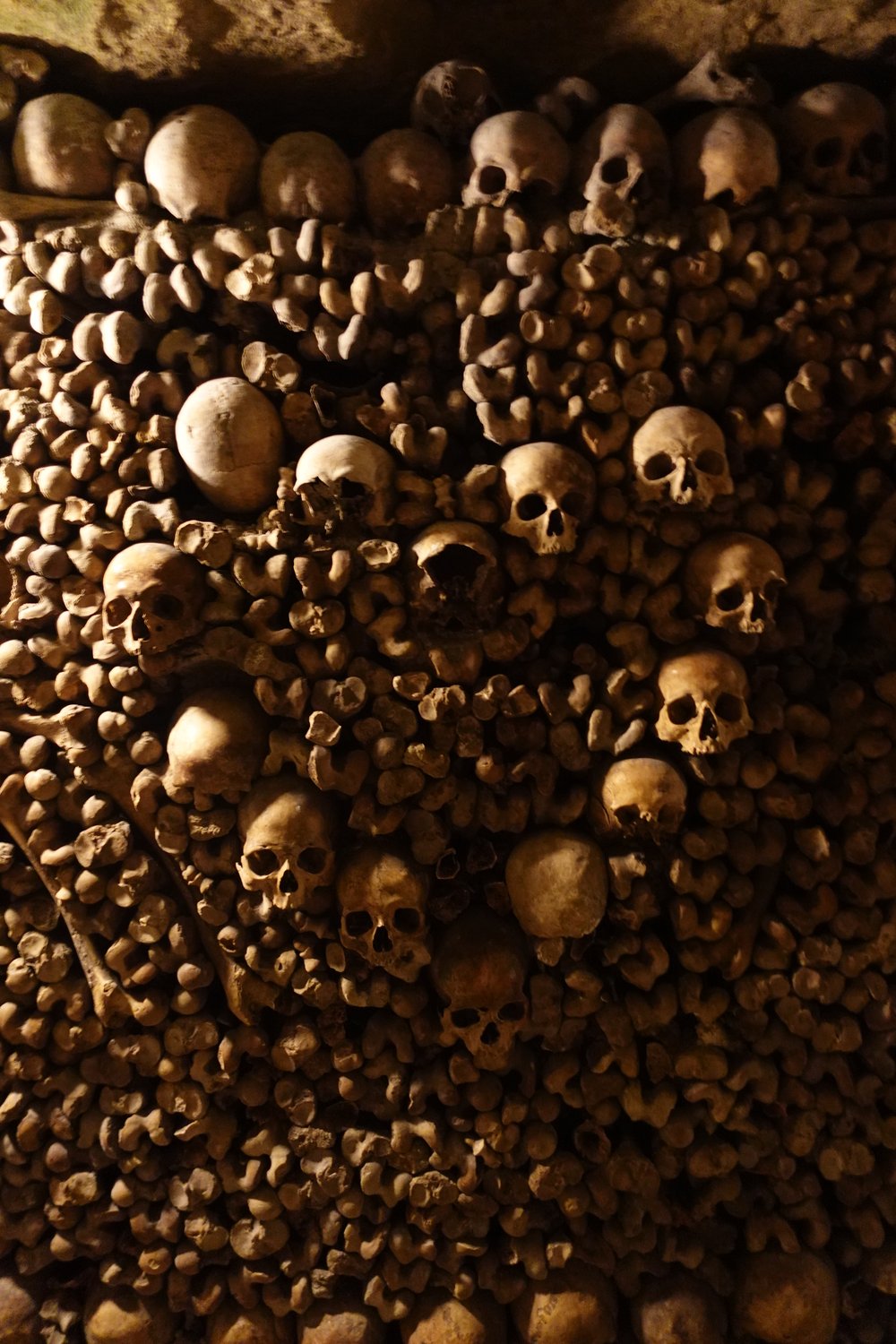 Heartshaped skulls at Paris Catacombs