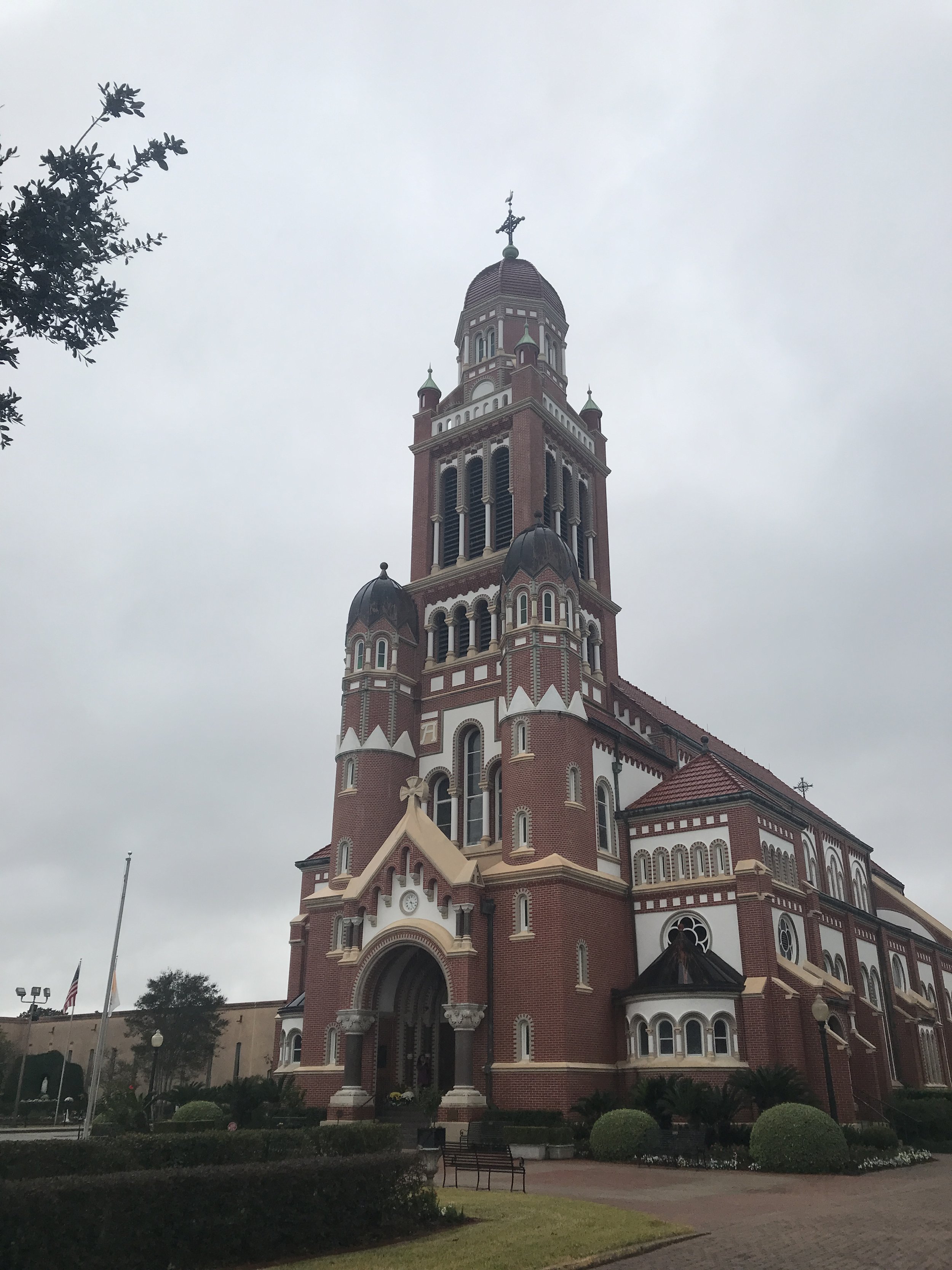 Exterior of La Cathedrale St.-Jean or St. John's Cathedral in Downtown Lafayette, LA