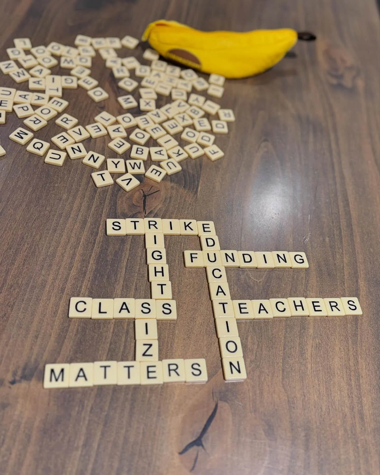 I know how to spell because my elementary school classes didn’t have 30-40 students in them when I was a kid. Just saying…
Family game night ended up having a political message! 
#red4ed #albertateachers #supportourstudents #red4educati