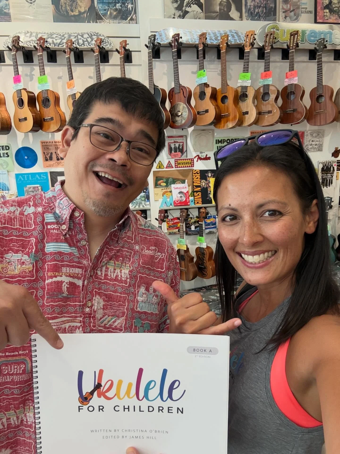 Aloha! If you&rsquo;re in Honolulu, make sure you check out @theukulelestore at the Waikiki Beach Walk. They have a fantastic selection of Hawaiian made ukuleles, as well as lots of beginner ukes, and tons of music books including @ukuleleforchildren