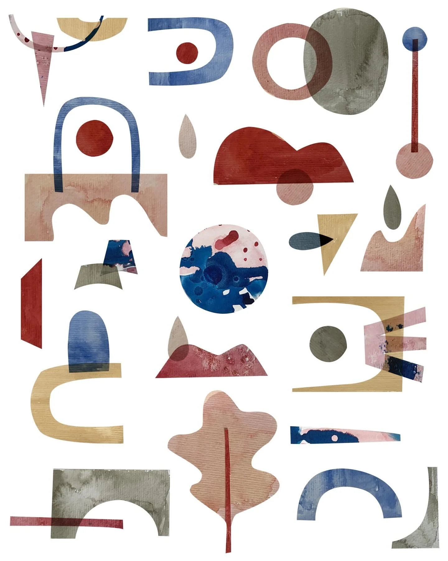 Paper cut collage #3 exploring shape, color and rhythm.
@slowdownstudio 
#slowdownprint2026