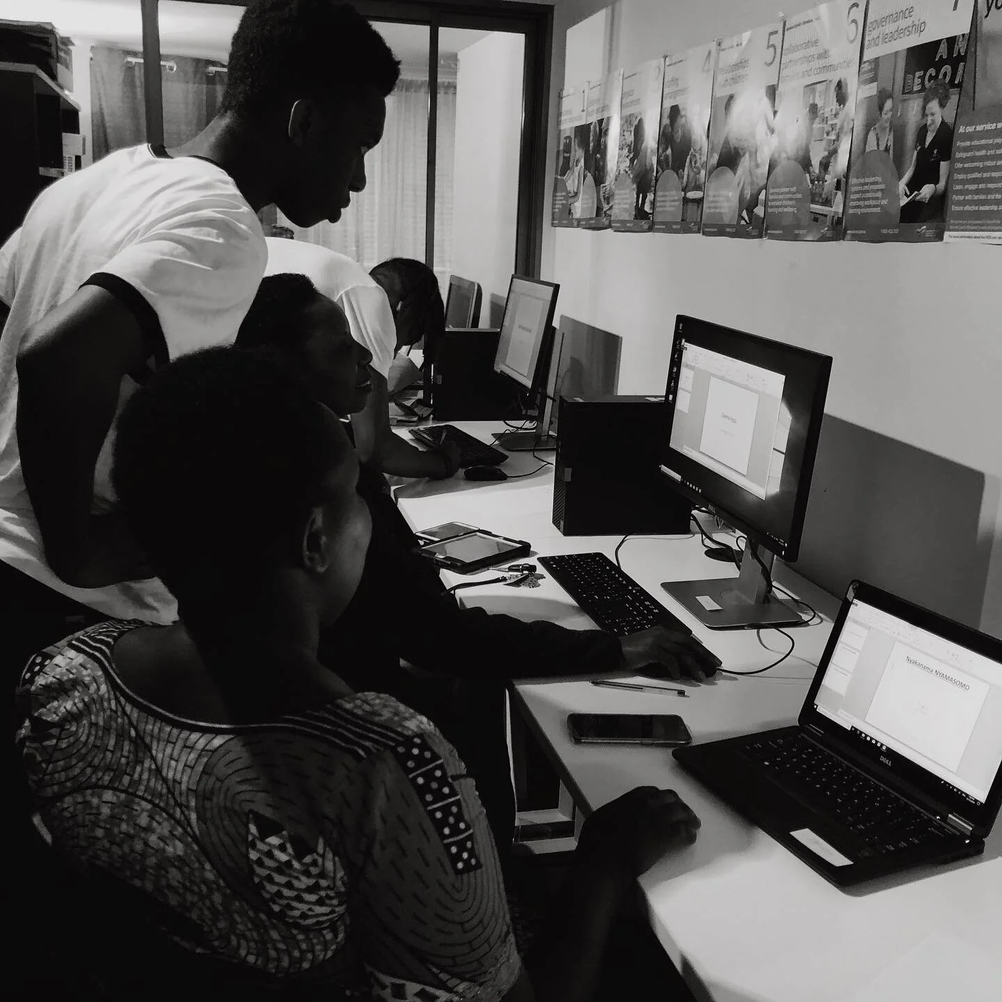 Learning the functions of a computer was the first lesson and the students loved it 👏🏽