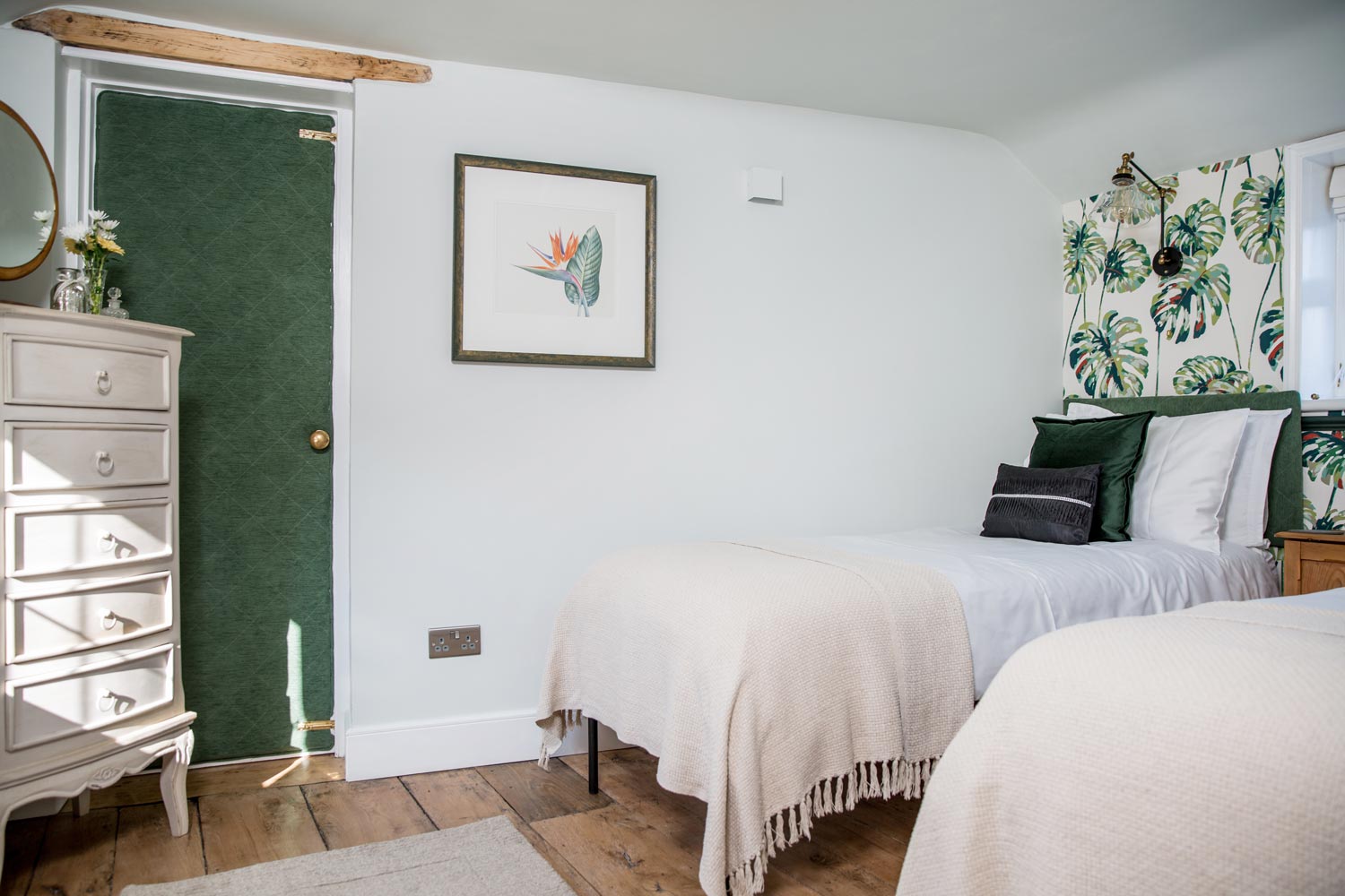 Botanical themed second bedroom