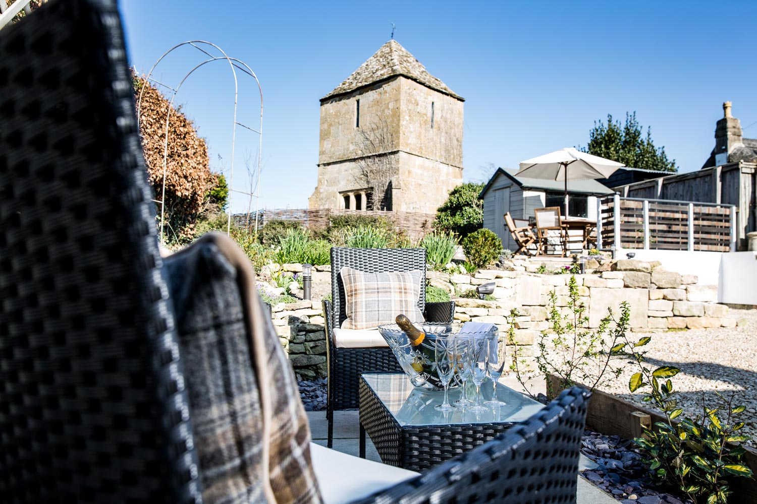 Relax in the glow of the Gretton Church Tower