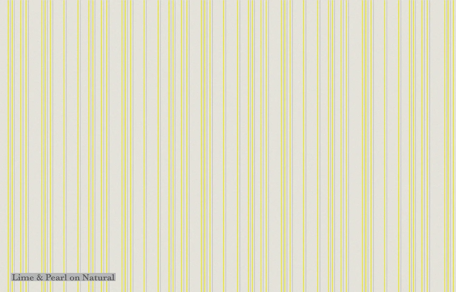 Agnes Vertical Lines - Lime & Pearl on Natural.webp