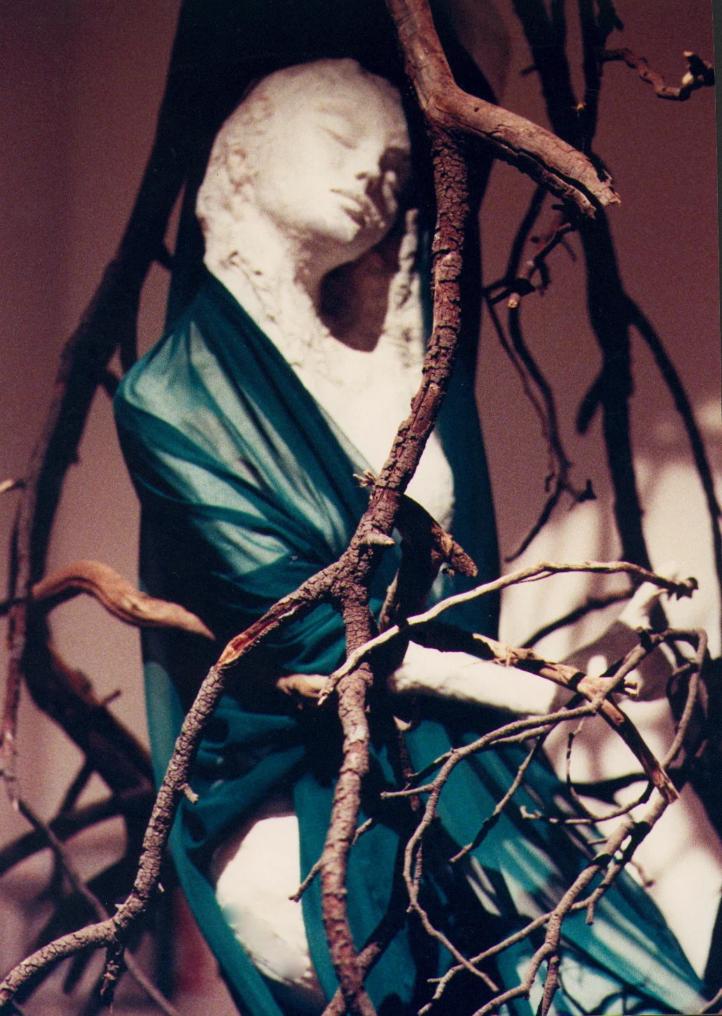 the dream paper mache, cloth and sticks