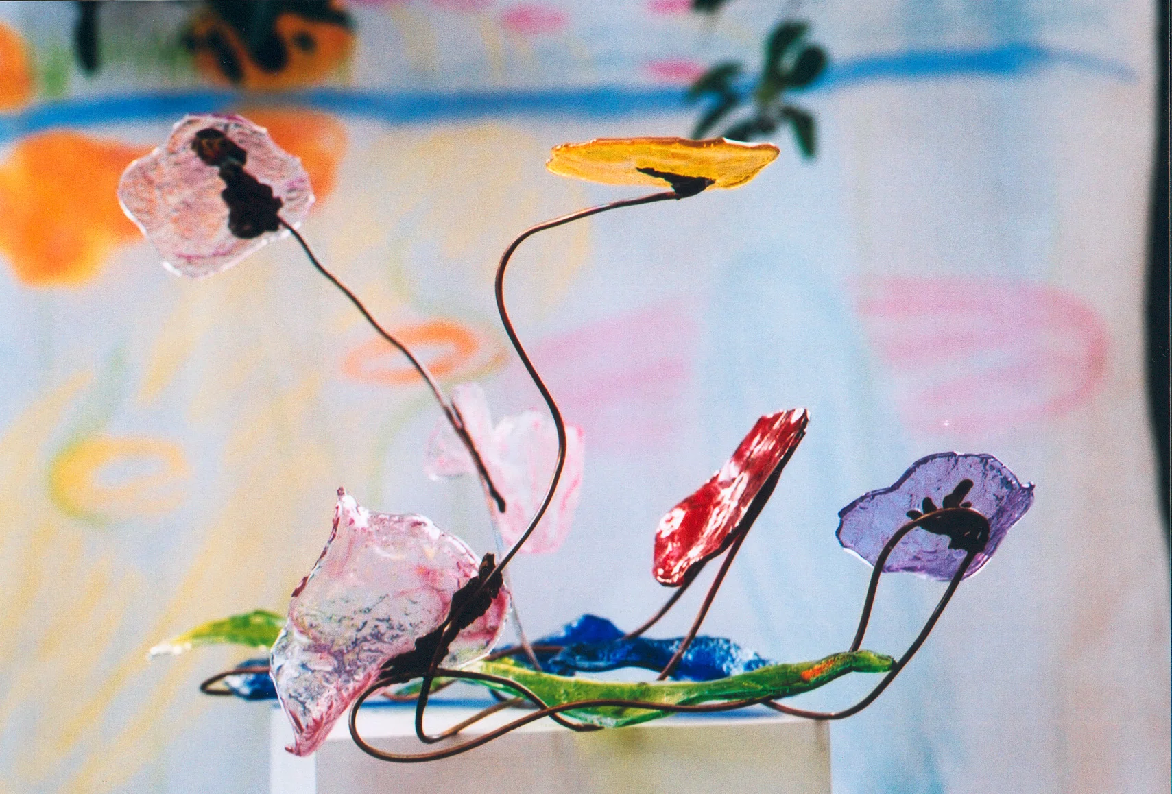 2002 poppies glass and bronze