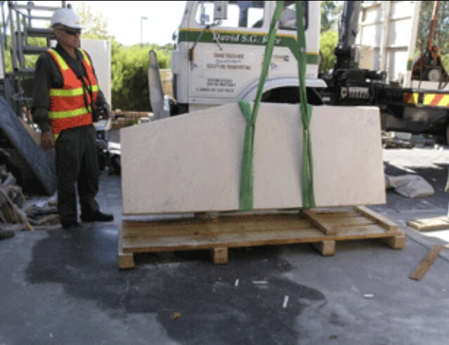 This is the beautiful block of Portuguese Pink marble I finally settled on arriving at the studio after a year of searching - so excited!