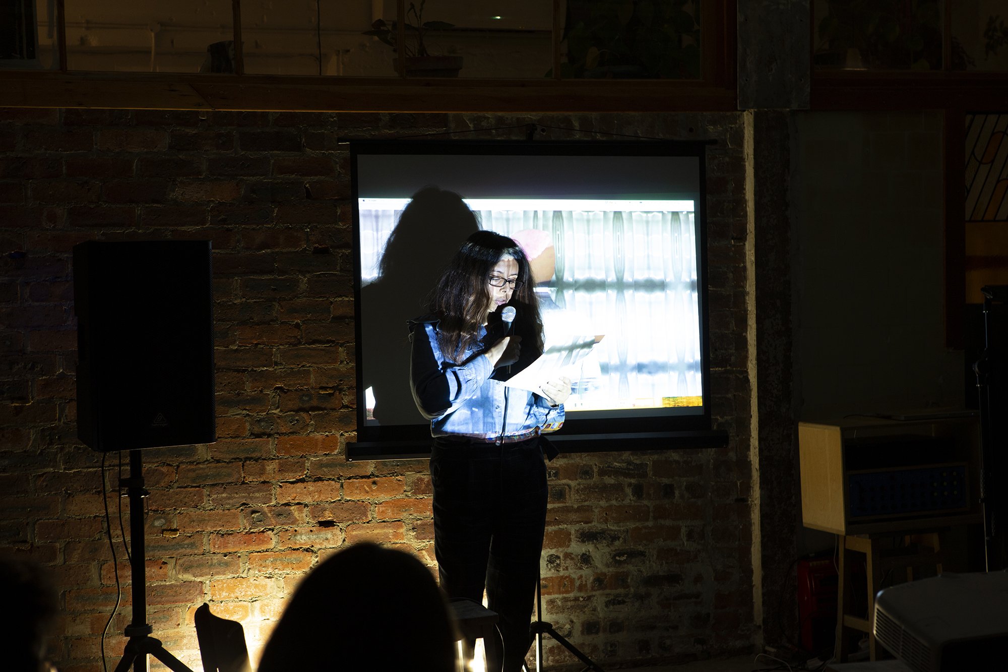 Cinzia Mutigli, Performance reading with projected video, 2021 