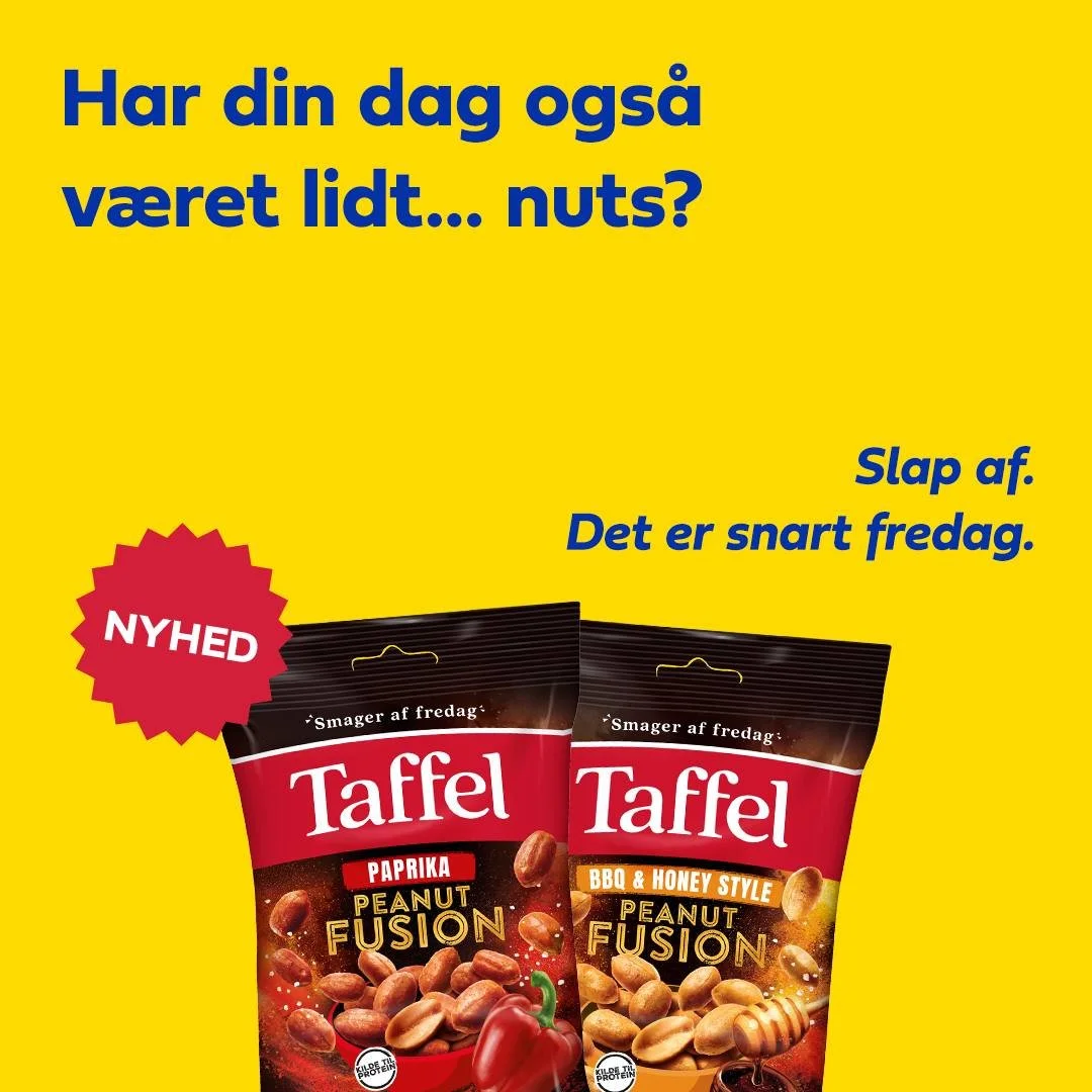 Nogle dage er mere nuts end andre 🙃 Heldigvis bliver de fleste dage lidt bedre, hvis de sluttes af med vores nyhed Fusion Peanuts 🥜🔥