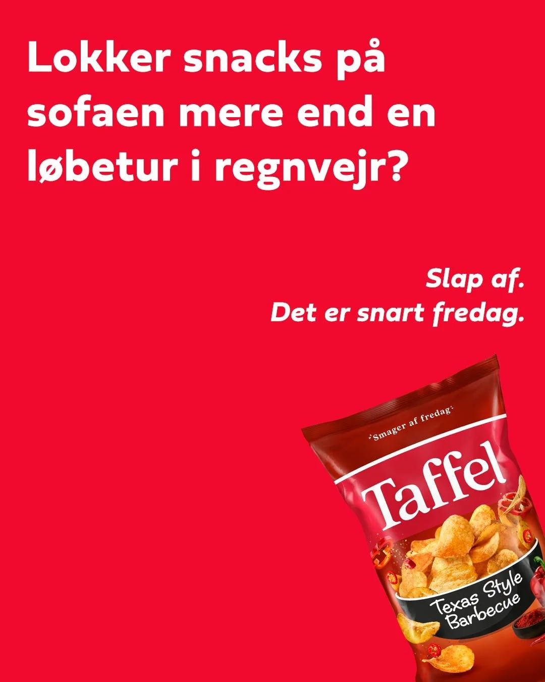 Regnvejrsdagene er bedst brugt p&aring; sofaen med chips i sk&aring;len og film p&aring; fjerneren 🌧️📺 Og hey, mon ikke at det bliver h&oslash;j sol og perfekt l&oslash;bevejr i morgen ☀️