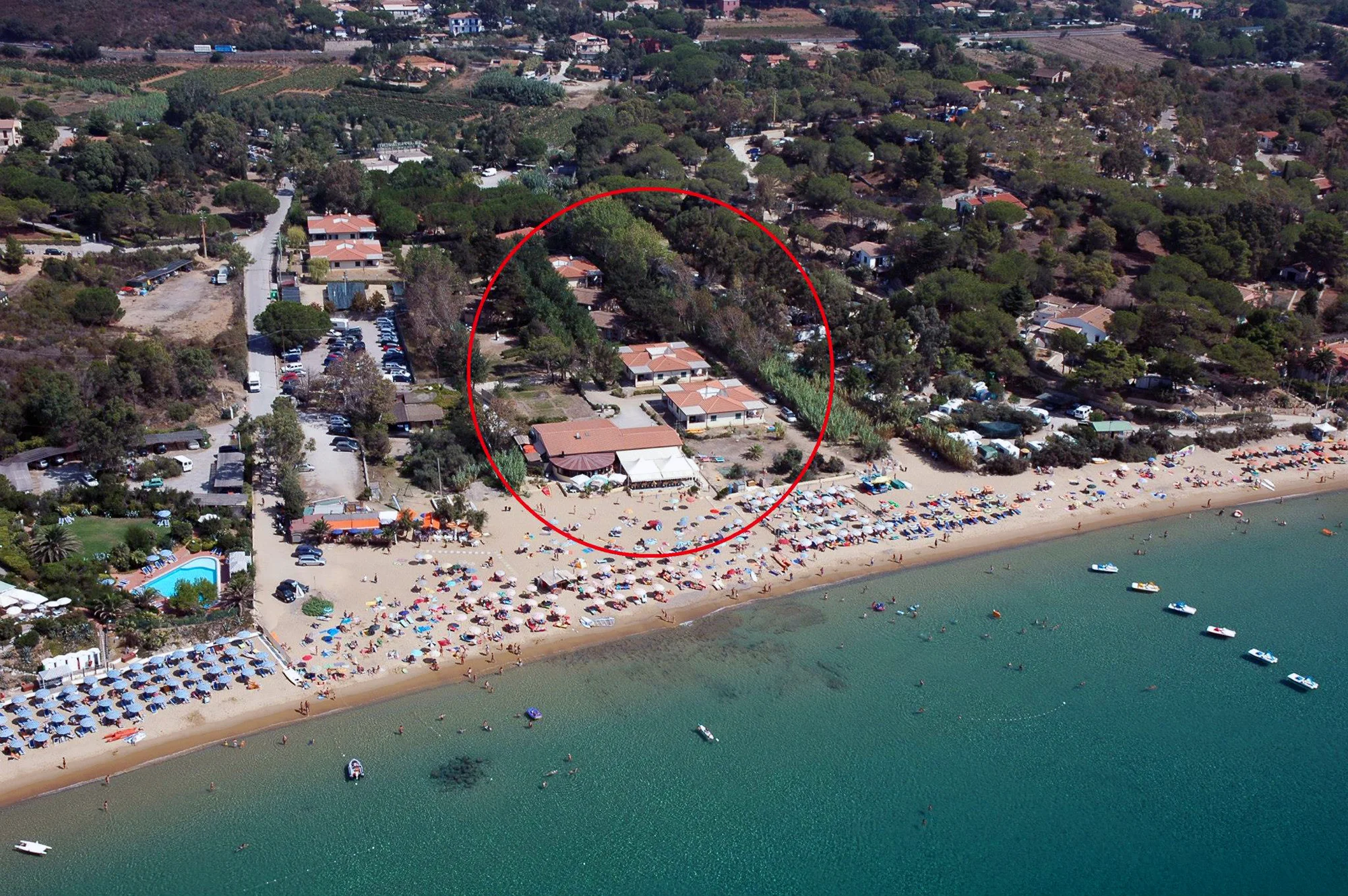 Il Residence Baia del Sole visto dall’alto
