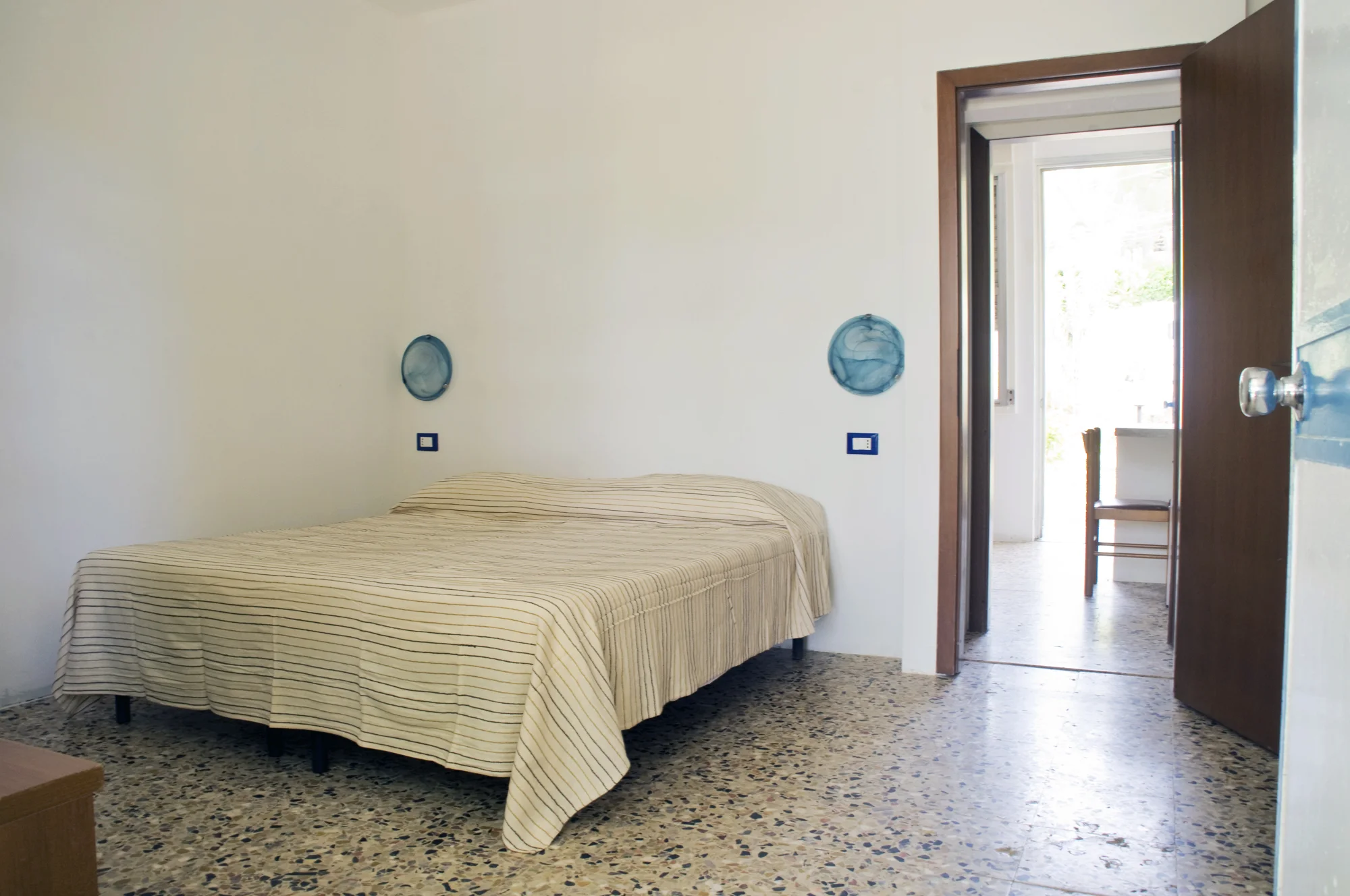 La camera da letto del bungalow