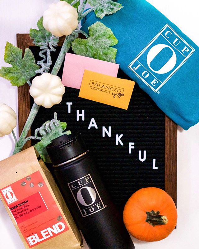 We’re feeling festive and thankful for our amazing community in Clintonville! We’ve teamed up with two other local businesses to show just how thankful we are. One lucky winner will be chosen to win all these goodies! ⭐One month of unlimited yoga @balancedyogastudios Clintonville location
⭐$25 gift card to @onesixfivejewelry ⭐A pound of @cupojoe coffee beans, a t-shirt and hydroflask travel mug
TO ENTER: follow @cupo.joe , @balancedyogastudios and @onesixfivejewelry and tag three people you’re thankful for this season! Winner will be chosen and notified on Tuesday 11/20