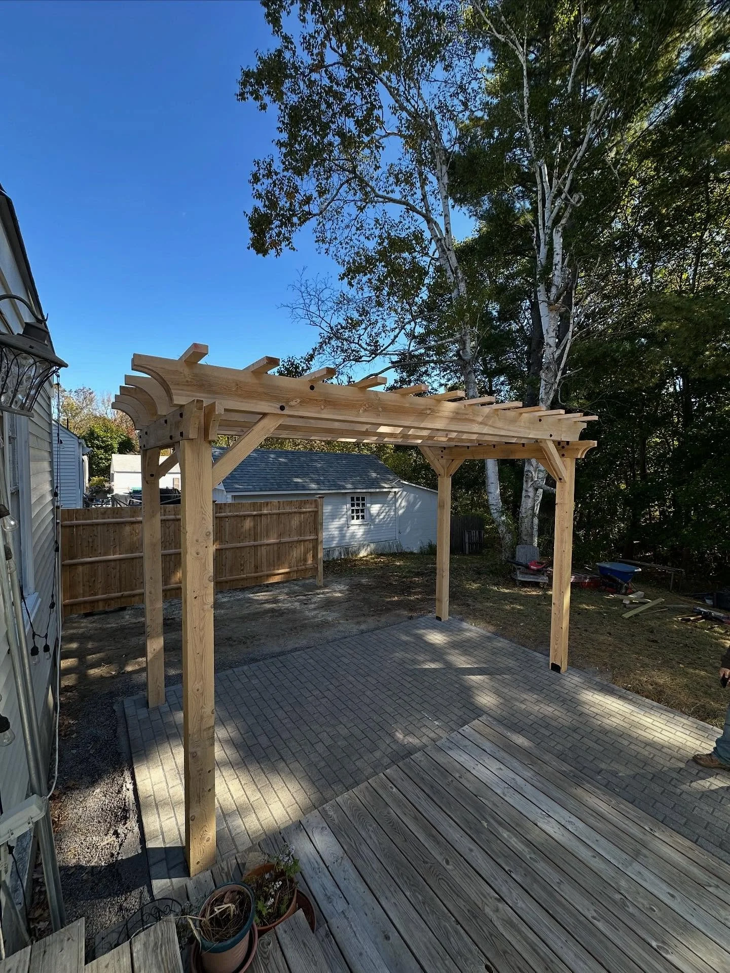 Our first pergola build for a client! Came out great. In Portland!