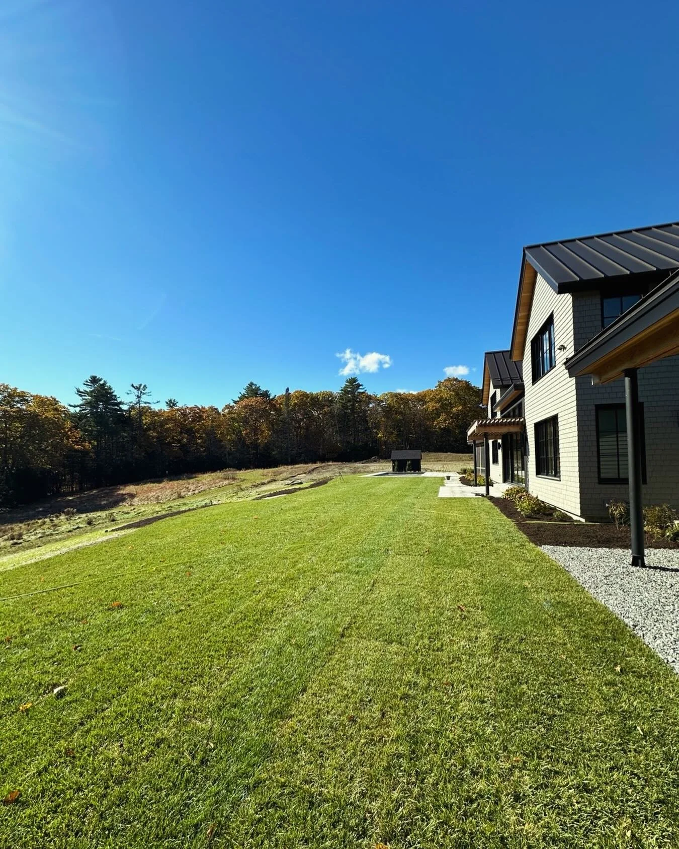 Almost that time of year to start thinking about your lawn again!! 

Photographed is a lawn that we installed using premium sod from our supplier in gorham Maine. #grass #lawn #landscape #maine